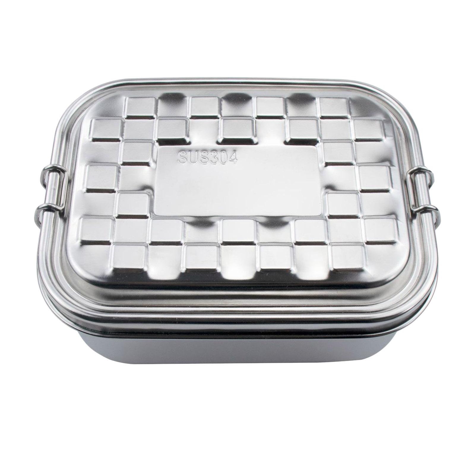 Stainless Steel Lunch Box 2 Layer Bento Box Portable Food Container Storage