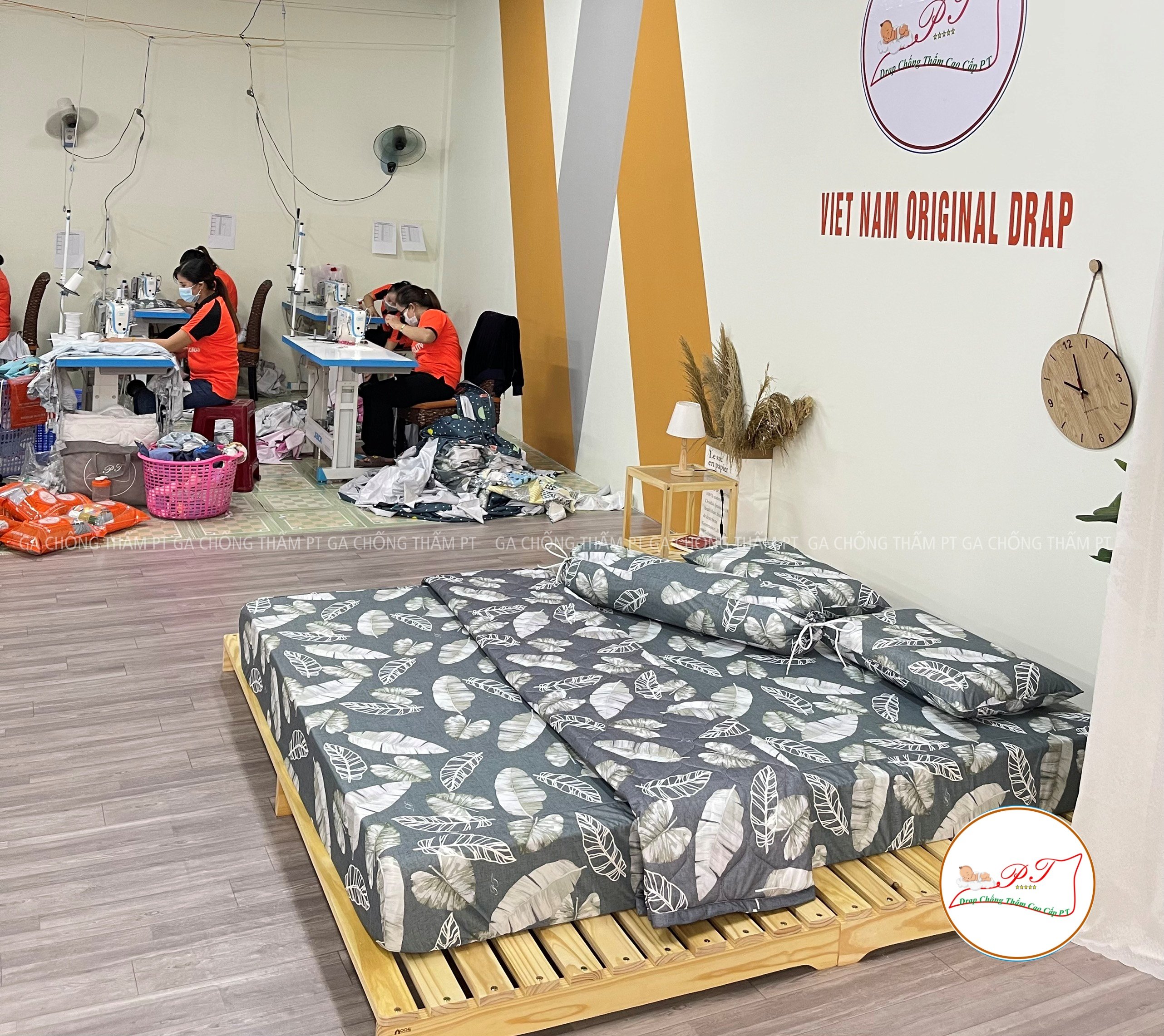Ga Chống Thấm Cao Cấp PT Mẫu Họa Tiết Lá Môn