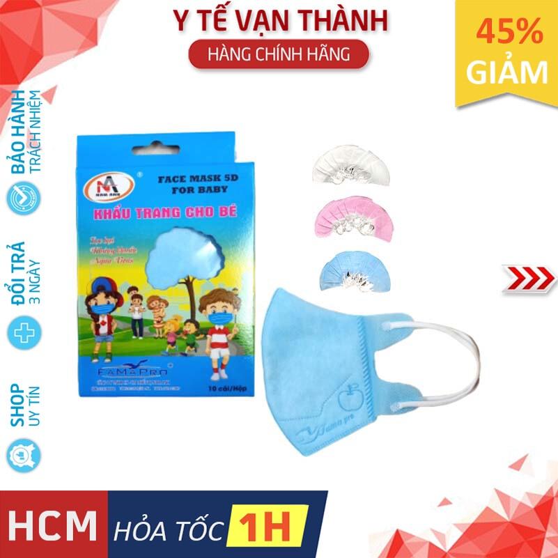 Khẩu Trang 5D Trẻ Em Famapro 5D 3 lớp kháng khuẩn cho bé -VT0630