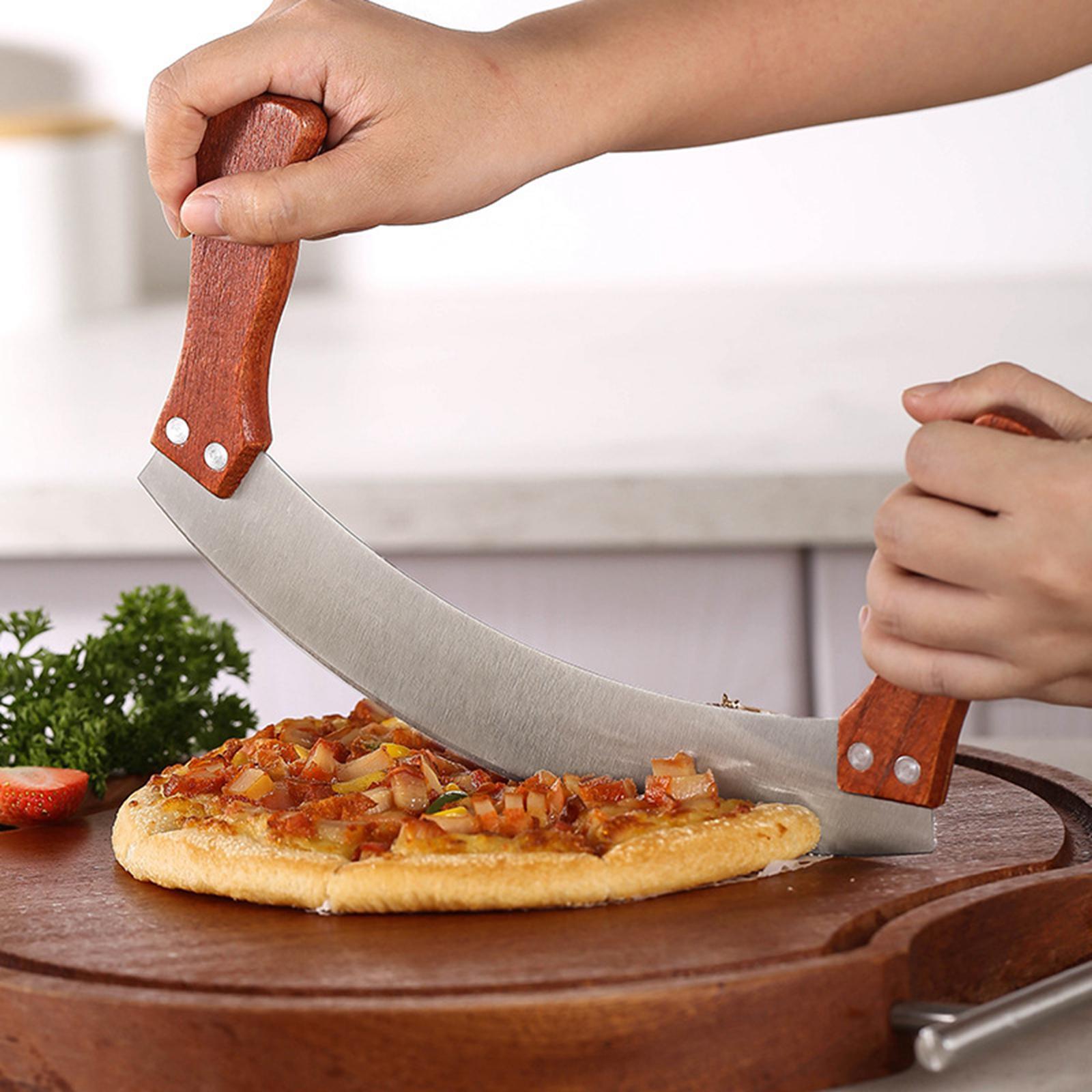 Pizza Cutter Wheel Non Slip Double Handle Cutter for Baking Accessories