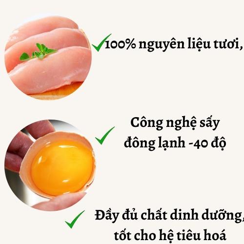 Gà viên+Lòng đỏ trứng sấy khô - túi chiết