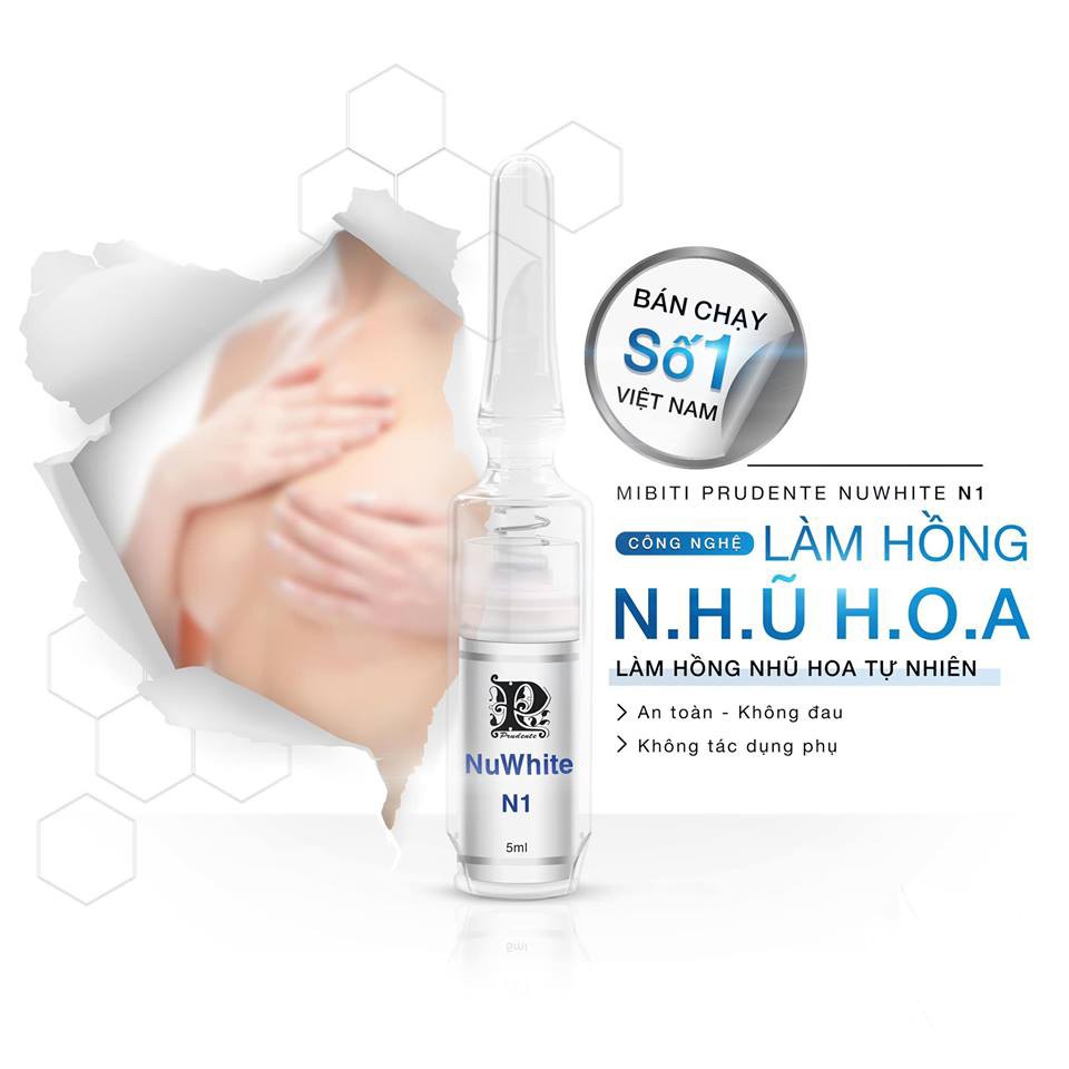 Kem Làm Hồng Nh.ũ Ho.a Nuwhite N1 Mibiti Prudente Professional  Mỹ Khử Thâm N.hũ H.oa Làm Hồng Ti lọ 5ml