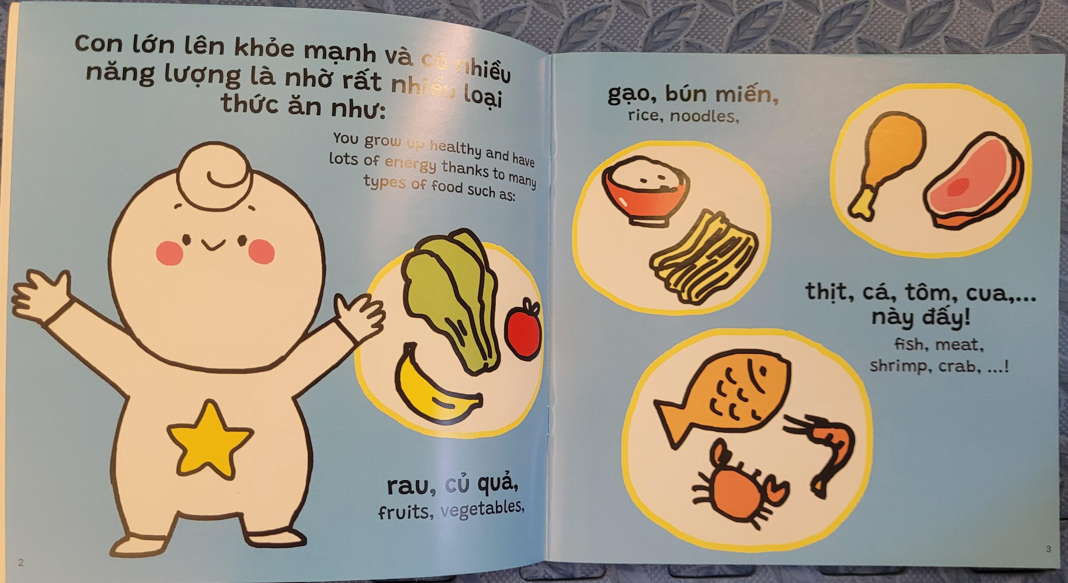 Sách Ehon Miu Bé Nhỏ Phần 4 Song Ngữ - Miu Bé Nhỏ Đừng Lãng Phí Đồ Ăn Nhé