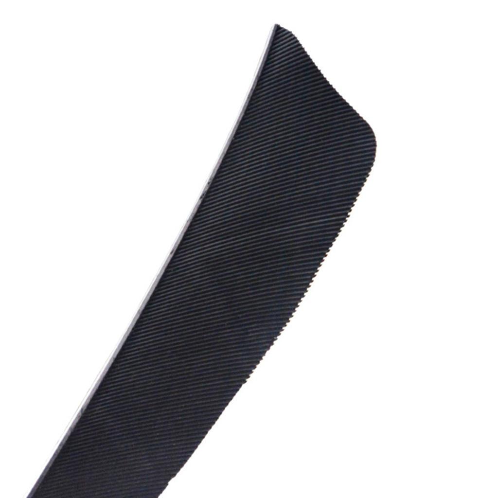 2-6pack 12 Pieces 4 Inch Archery Arrow Feathers Fletchings Vanes Black
