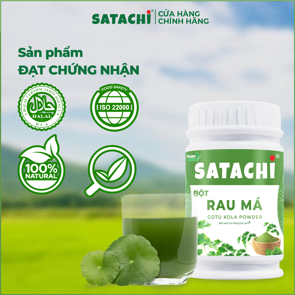 Bột Rau Má SATACHI nguyên chất. Hộp 218g