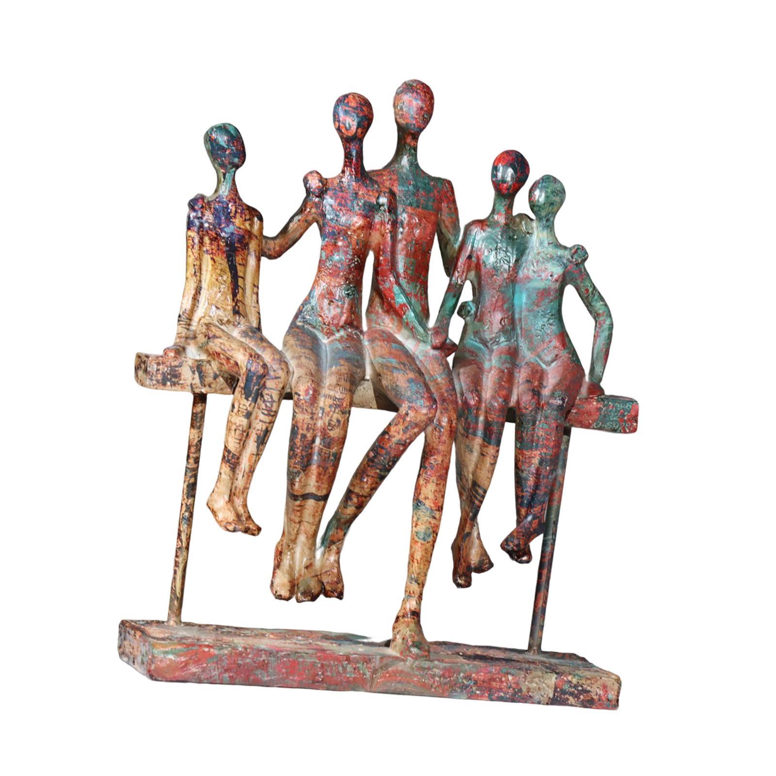 Creative Abstract Statue Resin Figurine Ornament for Table Decor Collection