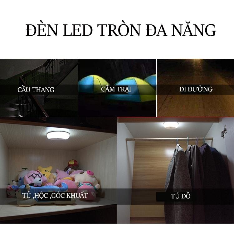 (SIÊU SÁNG) Đèn led dán trần ô tô, đèn cảm ứng dùng pin sạc tiện lợi, đèn dán trần xe đa năng, đèn cốp xe