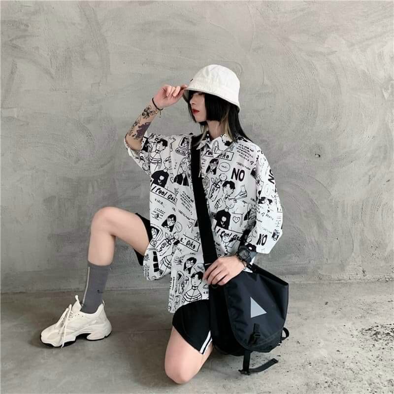 Áo sơ mi nam truyên tranh Anime mẫu mới cực hot