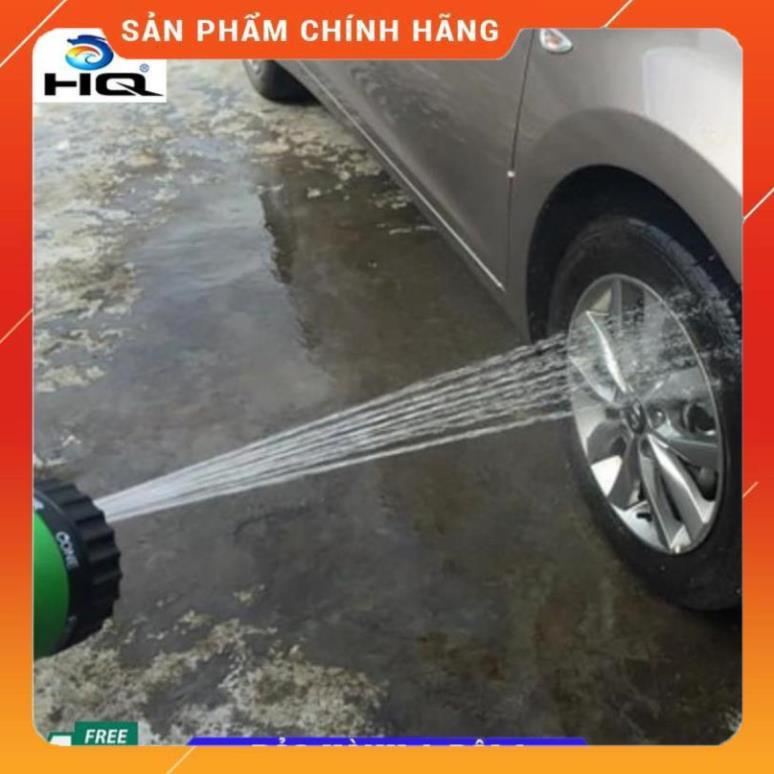 Vòi xịt rửa xe,Vòi phun nước tưới cây tăng áp thông minh 8 chế độ 815621-1 (cút đồng,nối đồng - dây vàng)