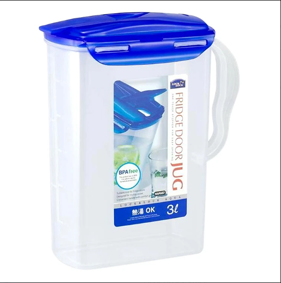 Bình Đựng Nước Trái Cây Lock&amp;Lock 3L HAP607, Hàng chính hãng, độ bền cao, có vạch chia, tay cầm tiện lợi - JoyMall