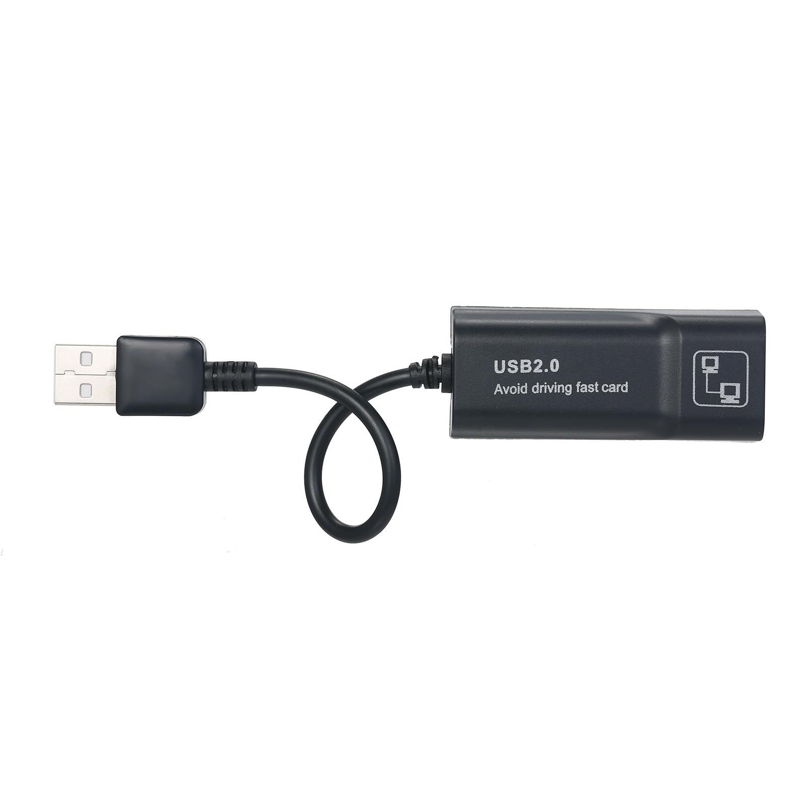 Bộ chuyển đổi Ethernet có dây USB2.0 đến RJ45 10/100 Mbps cho Máy tính để bàn máy tính xách tay Tương thích với Macbook / Samsung / Dell /