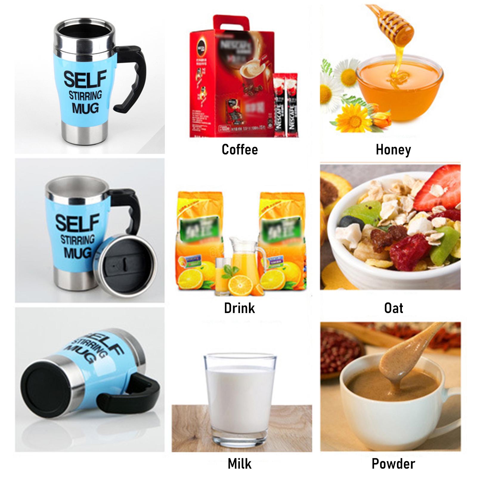 Cốc Cà Phê Điện Thép Không Gỉ Có Nắp Chống Tràn Dung Tích 350Ml