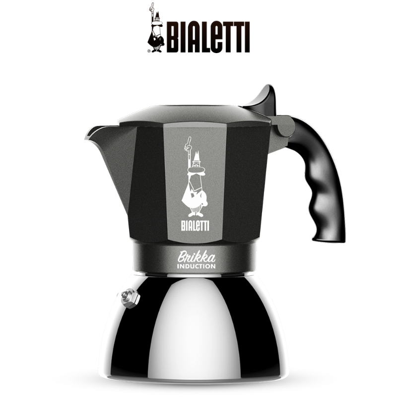 Ấm pha cà phê BIALETTI BRIKKA INDUCTION 4 cup Model: 990007317 - Hàng chính hãng