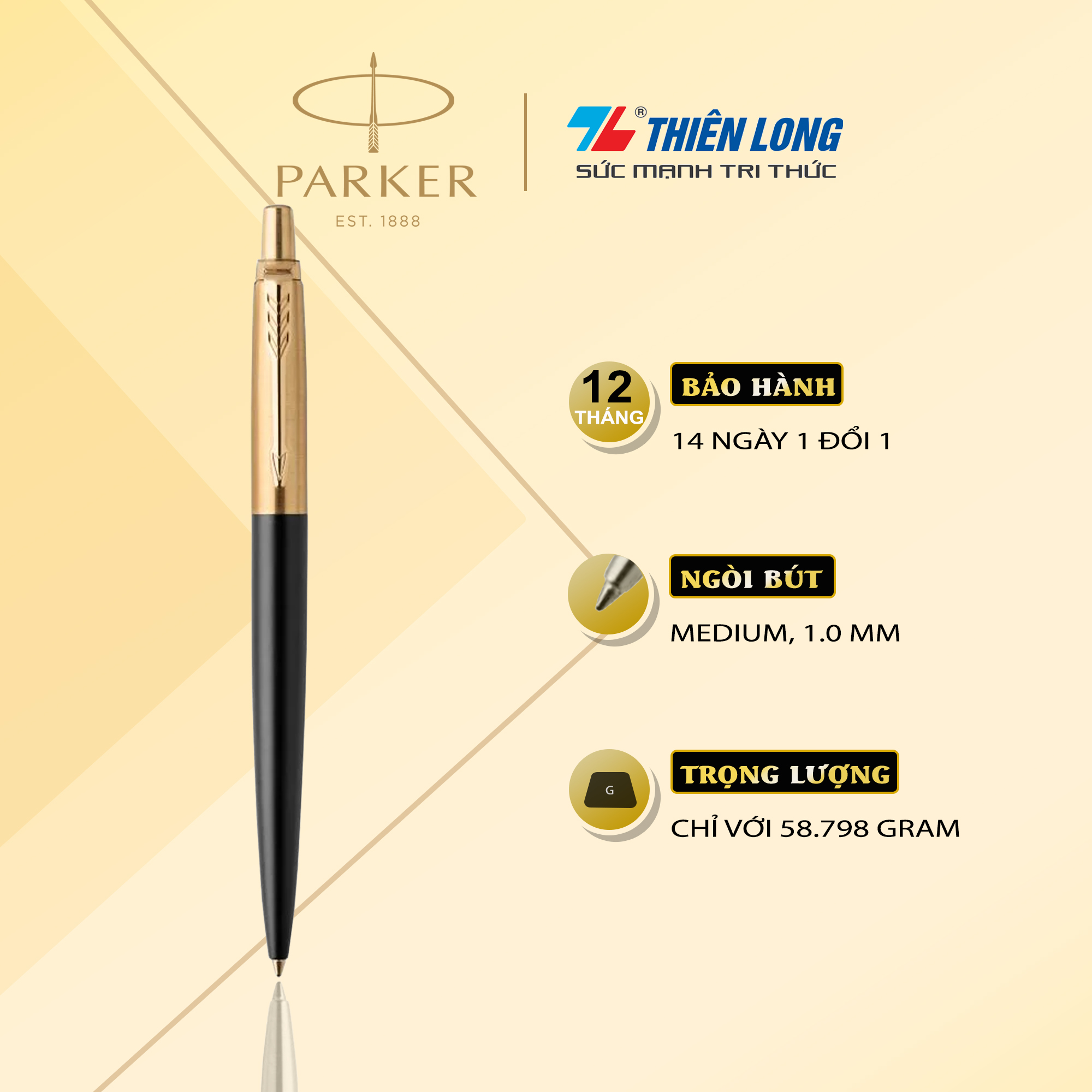 Bút Bi Cao Cấp Parker Jotter PRM Đ-BST BLK GT TB6-1953420