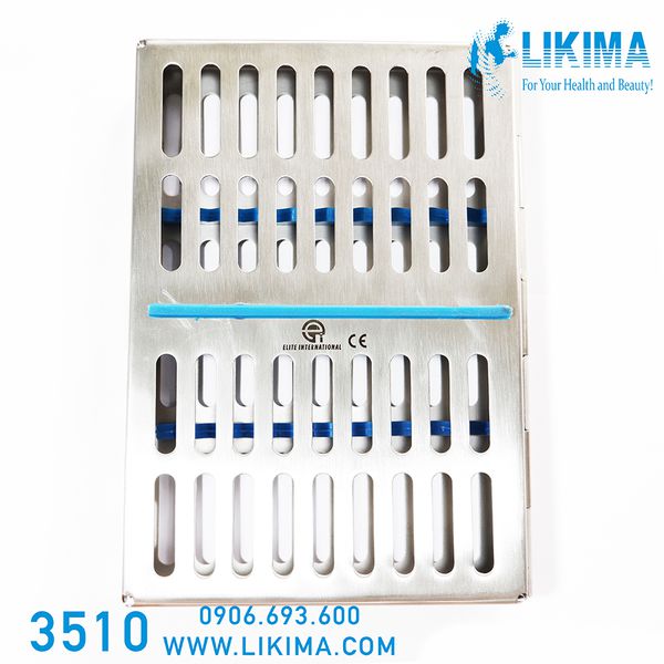 Hộp hấp dụng cụ 13x19x2cm, đựng 10 dụng cụ