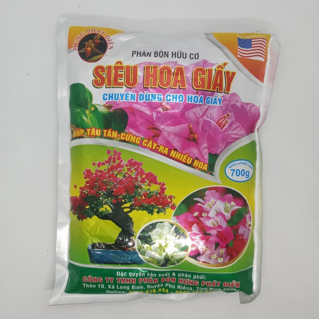 Phân bón hữu cơ Siêu Hoa Giấy chuyên dùng cho Hoa Giấy (túi 700gr)