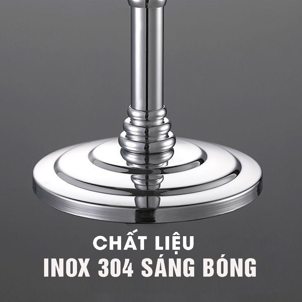 Gương trang điểm phóng đại 3 lần, xoay 360 độ, 2 mặt siêu nét, để bàn, Inox 304, Size 13cm, 15cm, 18cm, 20cm, Dan House 515