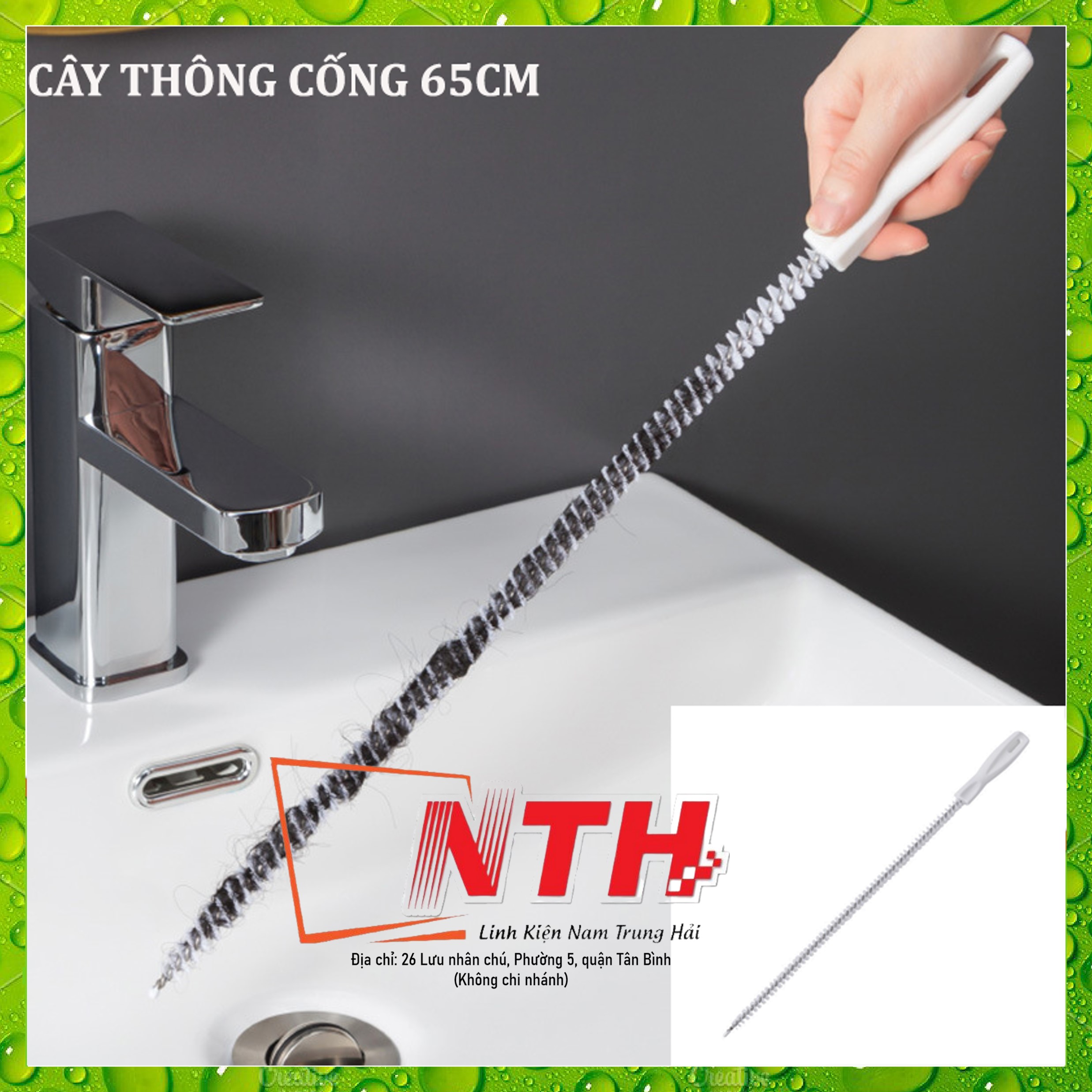 Que Nạo Vét Thông Đường Ống Cống Thoát Nước Tránh Tắc Cống 65cm