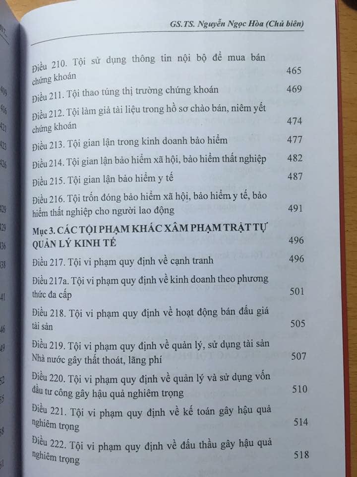 Combo: Bình luận khoa học bộ luật hình sự năm 2015 sửa đổi bổ sung năm 2017 phần tội phạm