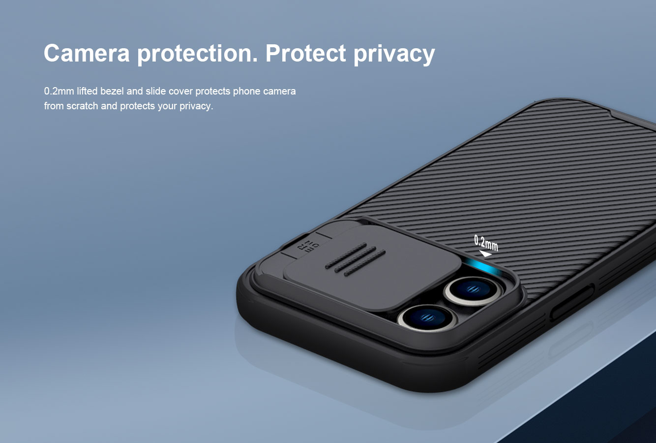 Ốp lưng chống sốc bảo vệ Camera cho iPhone 14 Pro Max hiệu Nillkin Camshield - hàng nhập khẩu