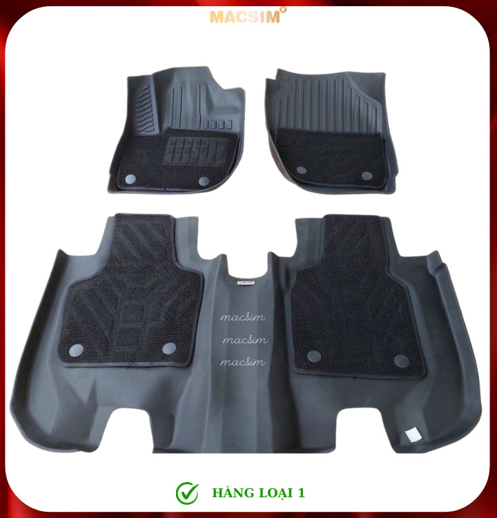 Thảm lót sàn ô tô 2 lớp cao cấp dành cho xe Honda HRV 2016-2024+ nhãn hiệu Macsim chất liệu TPE màu đen