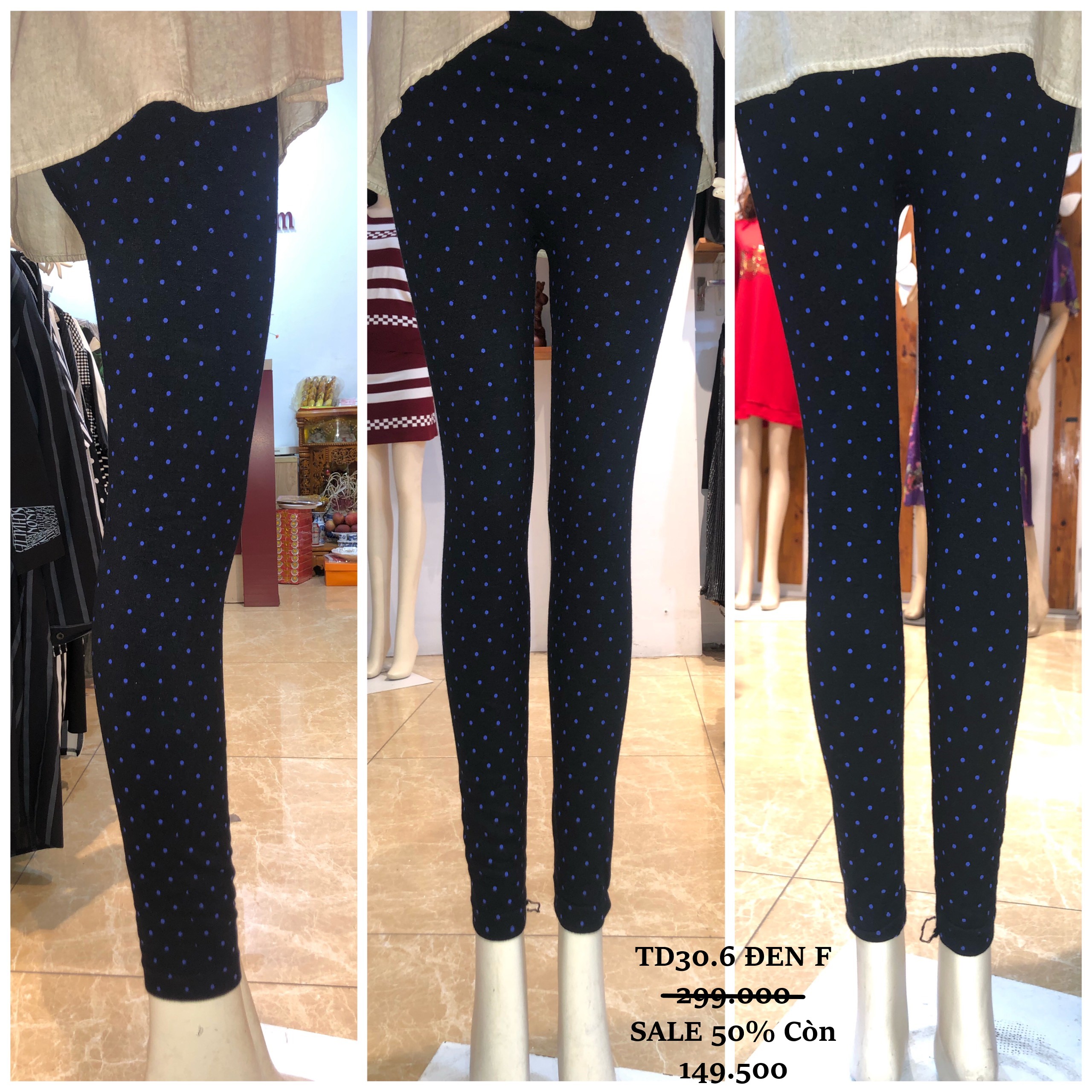 QUẦN LEGGING CHẤM HÁCH DÁNG CỰC ĐỈNH TD30.6