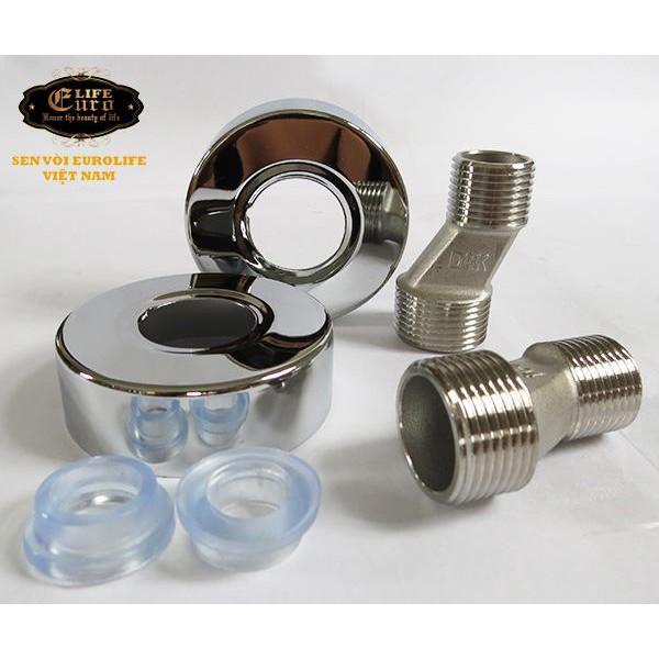 Combo Bộ vòi sen nóng lạnh Eurolife EL-1001S + Vòi lavabo nóng lạnh Eurolife EL-1002S - COMBO 1000S