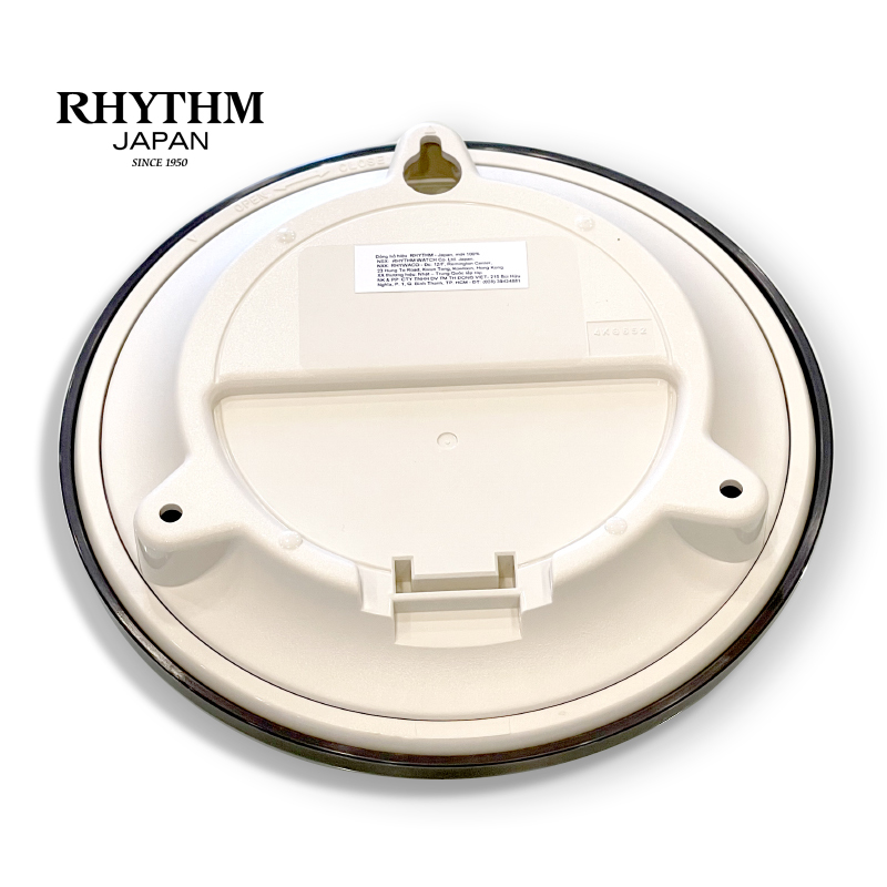 Đồng hồ chống hơi nước Rhythm 4KG652WR08 Kt 17.8 x 4.9cm, 500g Vỏ nhựa. Dùng Pin