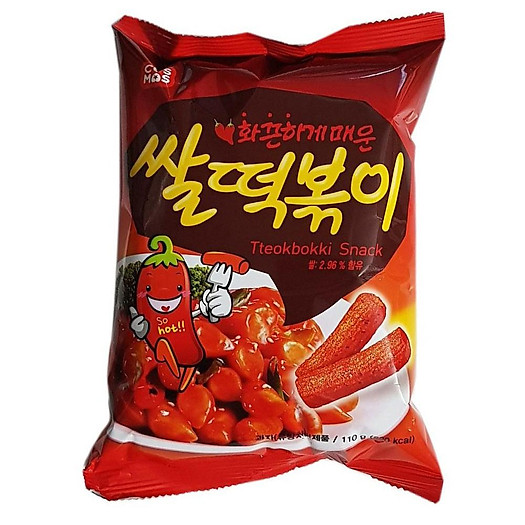 Snack Tteobokki vị Cay Ngọt Cosmos giòn rụm gói 110gr