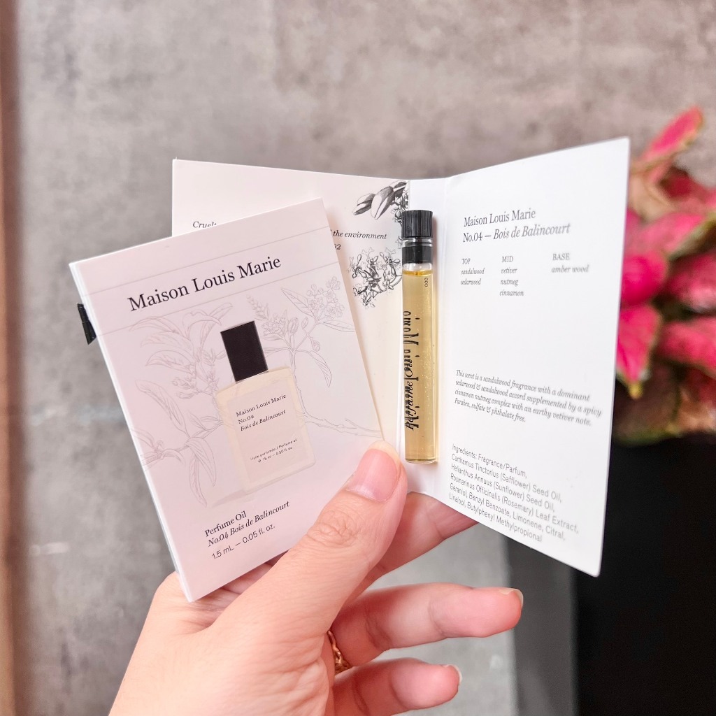 Vial mẫu thử nước hoa Maison Louis Marie No 04 1.5ml