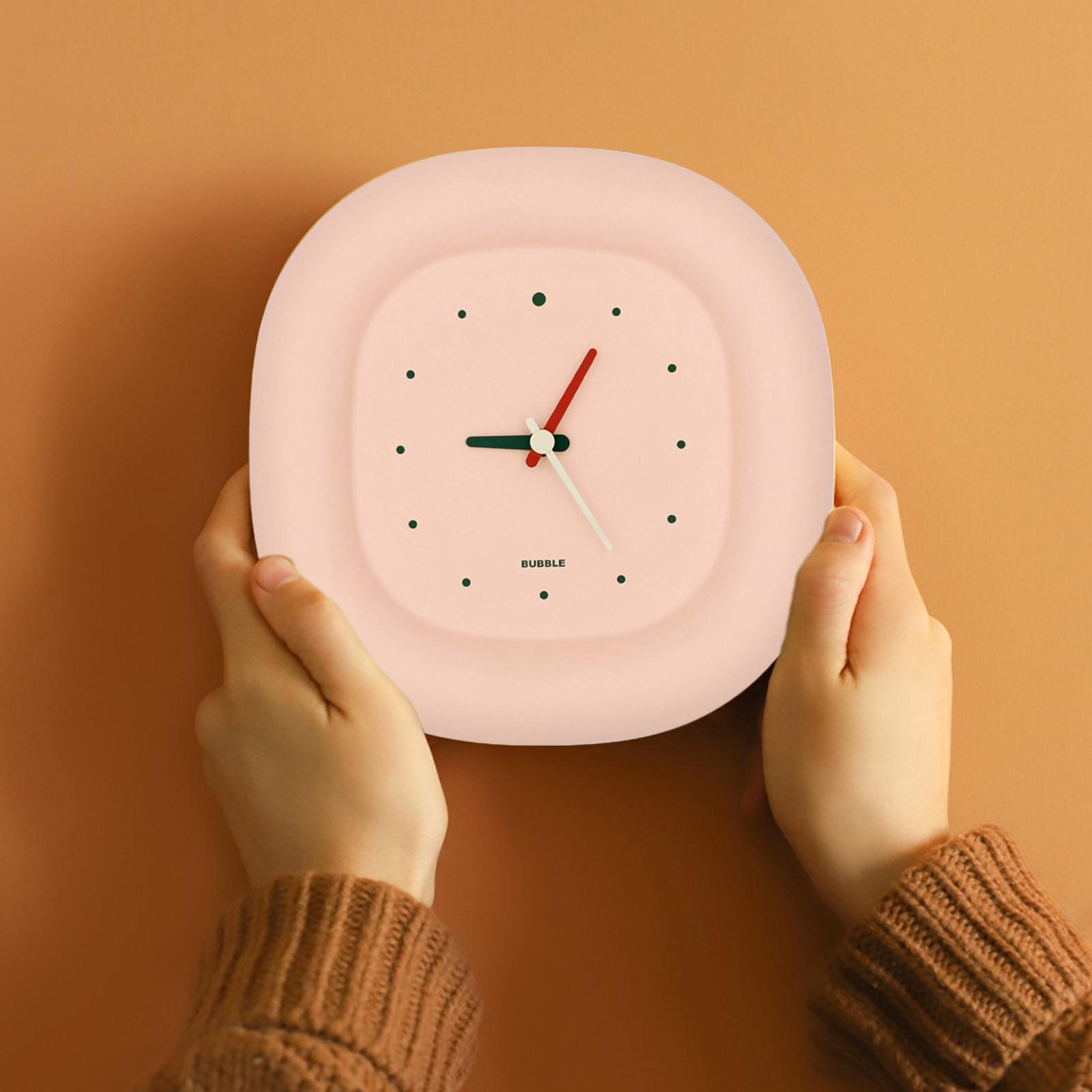 Wall Clock Battery Powered Desktop Clock for Home Study Room Bedroom Kitchen Ornament