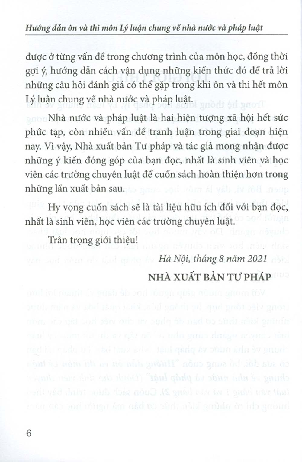 Hướng Dẫn Ôn Và Thi Môn Lý Luận Chung Về Nhà Nước Và Pháp Luật (Dành Cho Sinh Viên Chuyên Luật Văn Bằng 1 Và Văn Bằng 2)