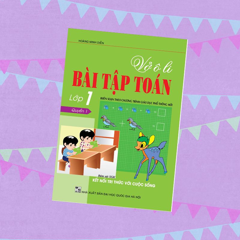 Vở Ô Li Bài Tập Toán 1 - Quyển 1 - Trình Bày Trên Giấy Ô Li