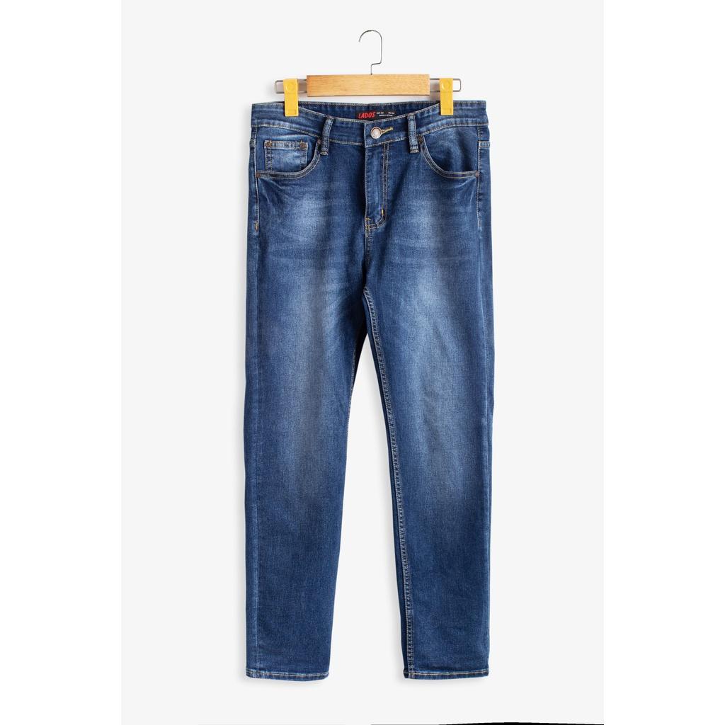 Quần Jean nam Cao Cấp LADOS - 4048 Chất Jean dày mềm ,Co Giãn tốt, form slimfit