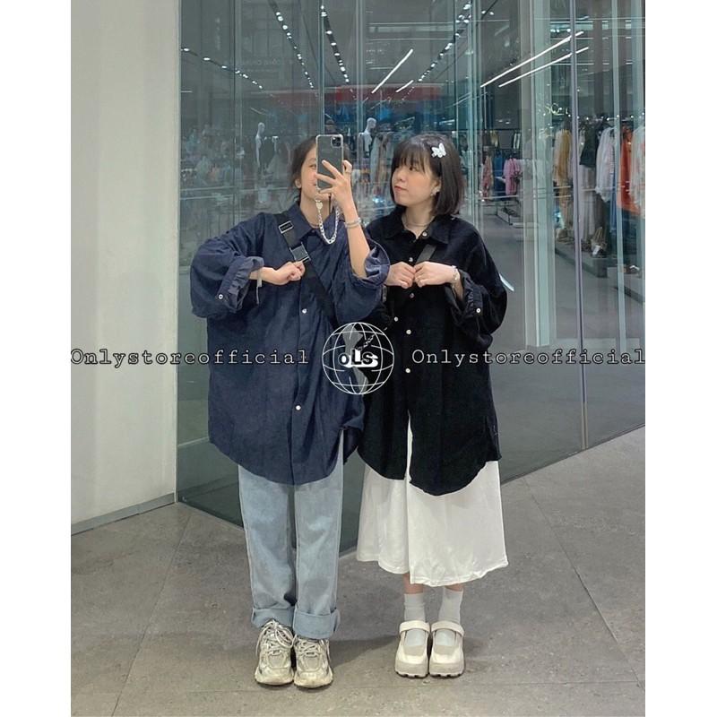 Sơ mi oversize siêu xinhh,chân váy dáng dài