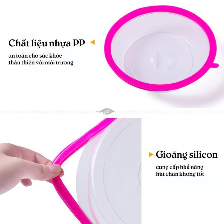 Nắp đậy thực phẩm viền silicon chịu nhiệt hút chân không (NDS04)