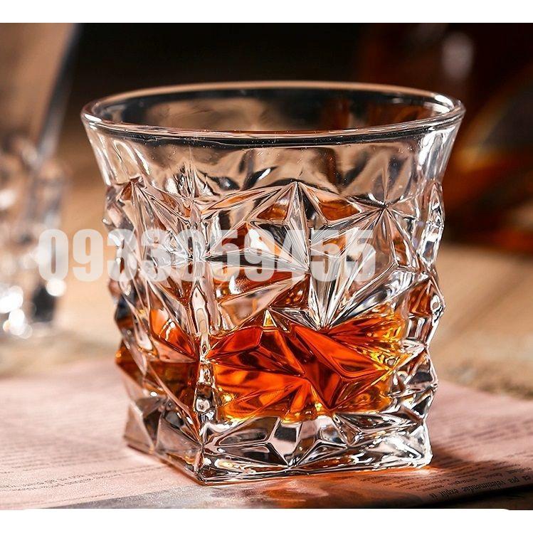 Ly rock thủy tinh pha lê uống whisky rượu mạnh, cốc uống ruou wine glass