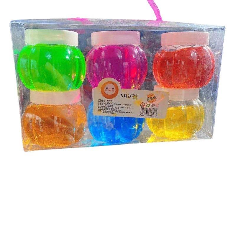 1 lốc 6 hộp slime bí ngô màu thạch đồ chơi chất nhờn ma quái chất đẹp slam hũ