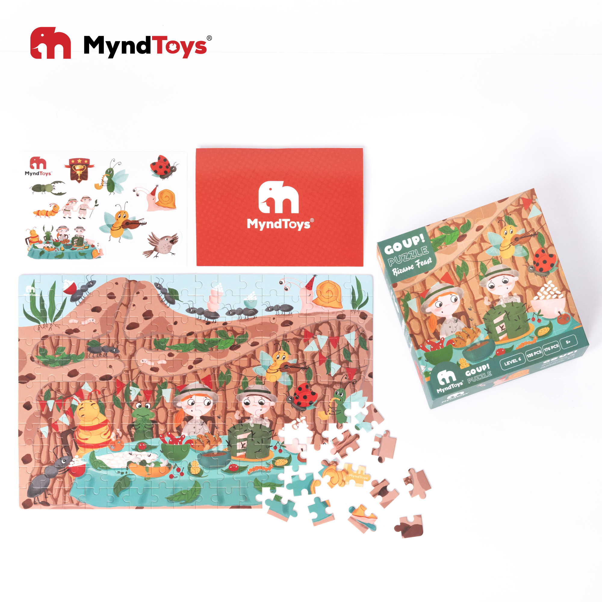 Đồ Chơi Xếp Hình Myndtoys - Go Up! Puzzle Level 6 - Bizarre Feast Dành Cho Các Bé Từ 5 Tuổi