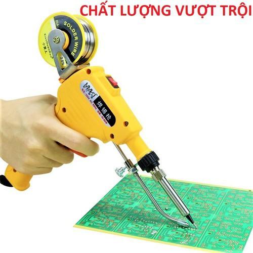 Mỏ hàn thiếc 60w mẫu mới tự động đẩy thiếc hàn gia nhiệt nhanh mũi thẳng loại tốt