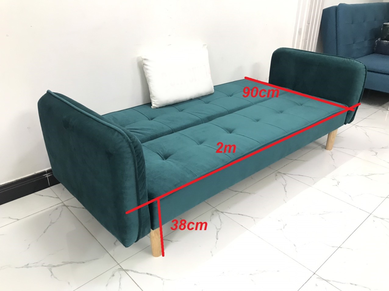 Bộ ghế sofa giường sofa bed tay vịn phòng khách salon sivali01 sopha
