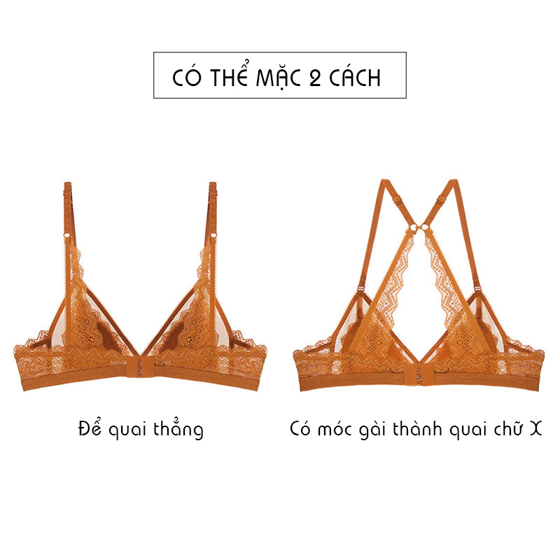 Bralette Ren Lưới Đệm Mỏng Nhẹ Nhàng Thoáng Mát B487