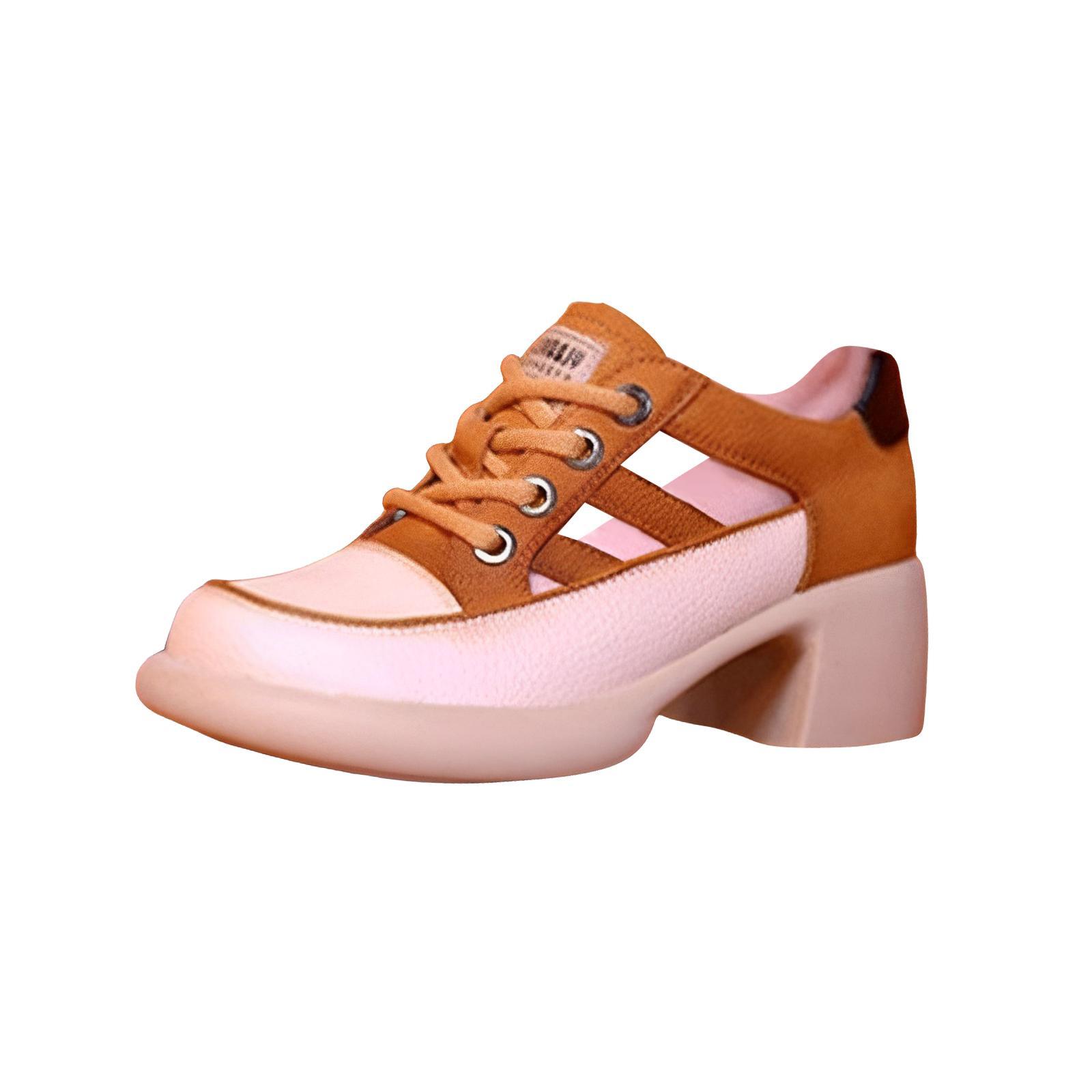 Women Heeled Sandals Closed Toe Comfortable Summer Unique Block Heel Sandals