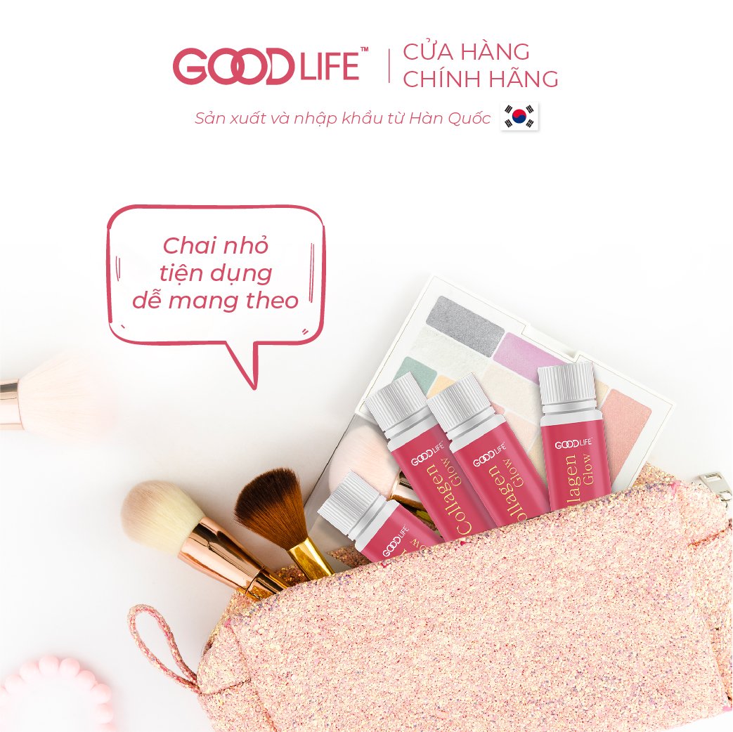 Combo 2 hộp nước uống GOODLIFE COLLAGEN GLOW 3000mg -kết hợp độc đáo Nano Curcumin và Vitamin C
