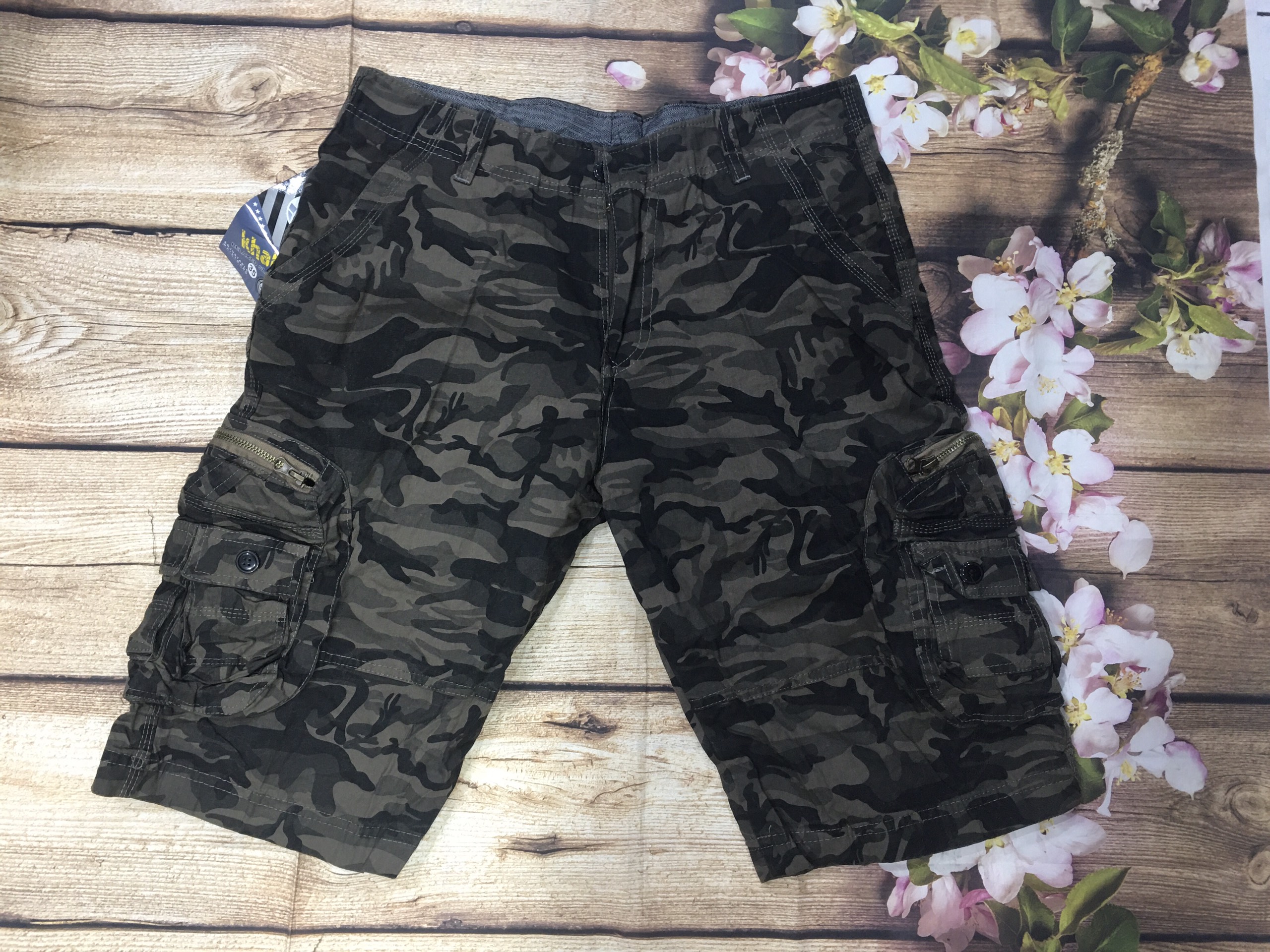 Quần short kaki túi hộp day kéo nam hàng cao cấp
