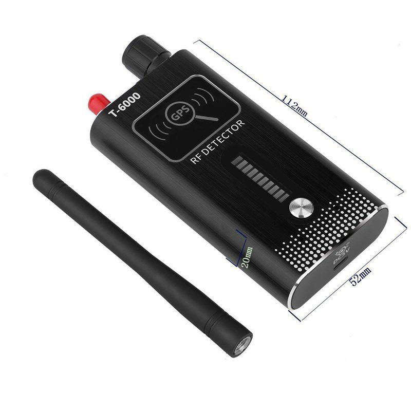 ROGTZ - RF Detector T6000 - Máy dò phát hiện Camera ẩn Máy ghi âm Máy nghe trộm Sóng wifi GPS Tín hiệu điện thoại Độ nhạy cao Phạm vi dò rộng 1MHz - 8000MHz Pin Lithium dung lượng cao 10-15h Nhỏ gọn Đơn giản Dễ sử dụng Oto Khách sạn - Hàng Chính Hãng