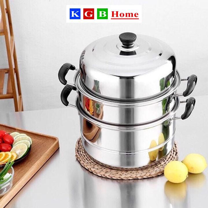 Nồi Hấp Inox 3 Tầng 28cm Đa Năng