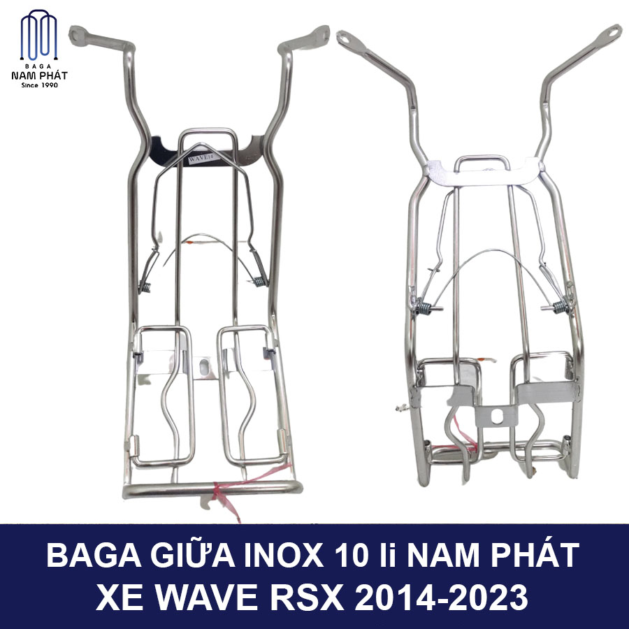 Baga giữa inox 10 li Wave RSX 2014 Đến RSX 2023 Nam Phát
