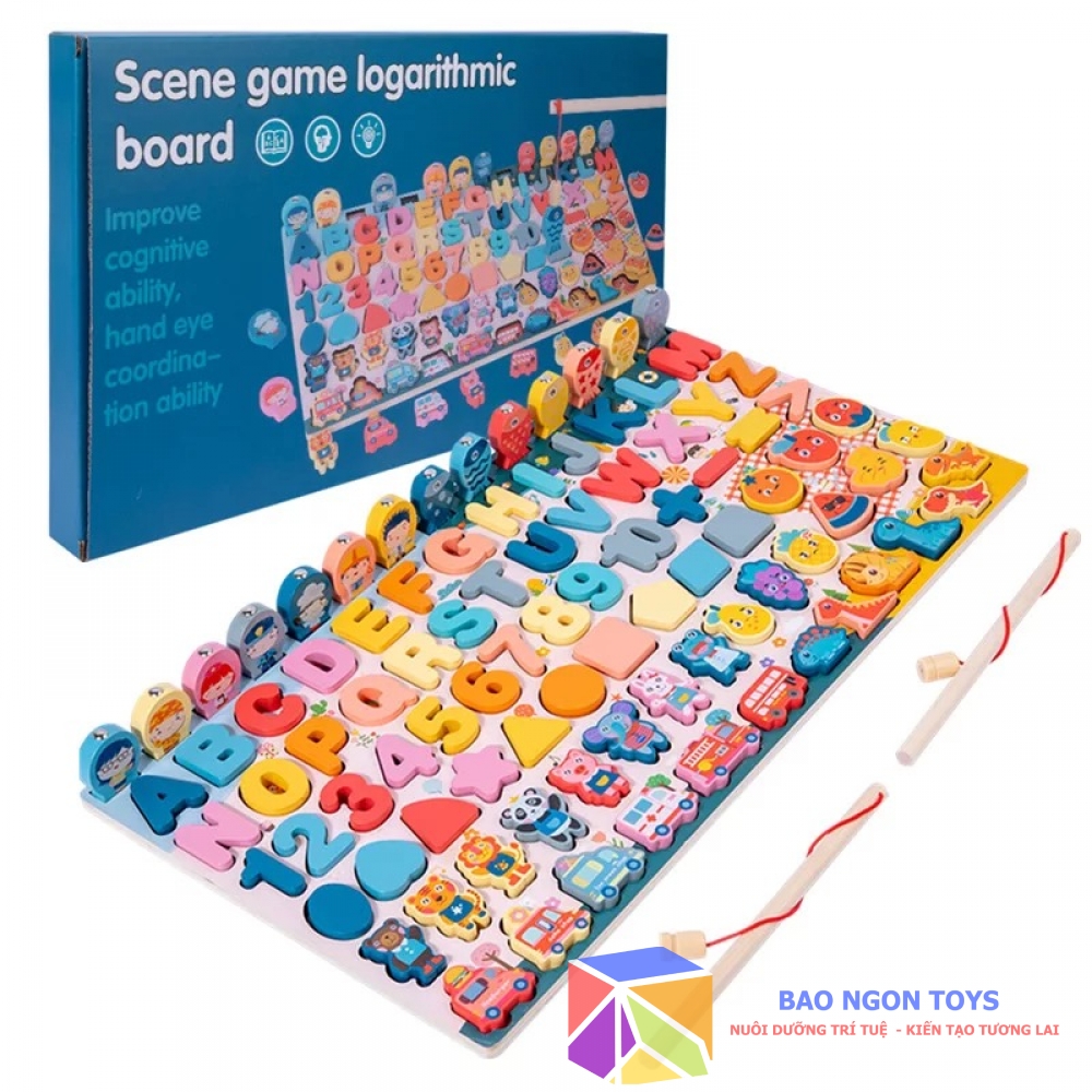 BẢNG BẬN RỘN CÂU CÁ SỐ 11 IN 1 ĐA CHỨC NĂNG GIÚP BÉ HỌC CHỮ CÁI VÀ CON SỐ - BAO NGON TOYS - DG79