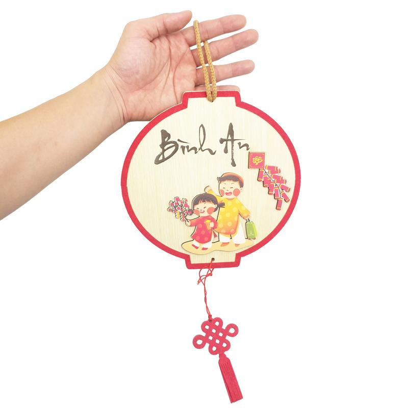 Bảng Gỗ Treo Tường Trang Trí Tết - Bách Mộc T13 - Bình An